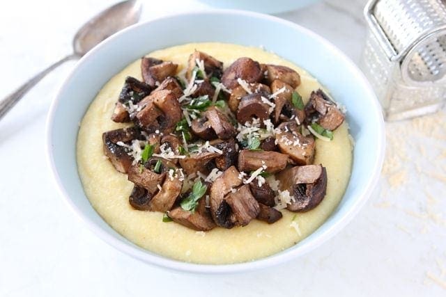 Creamy Polenta with Sage and Roasted Wild Mushrooms