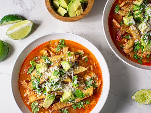 Leftover Turkey Tortilla Soup (a.k.a. the pink soup)