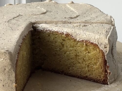 Olive Oil Cake with Brown Butter Frosting